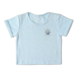 Organic Terry Tee & Shorts Set - Light Blue - Aaria Tees Aaria Tees
