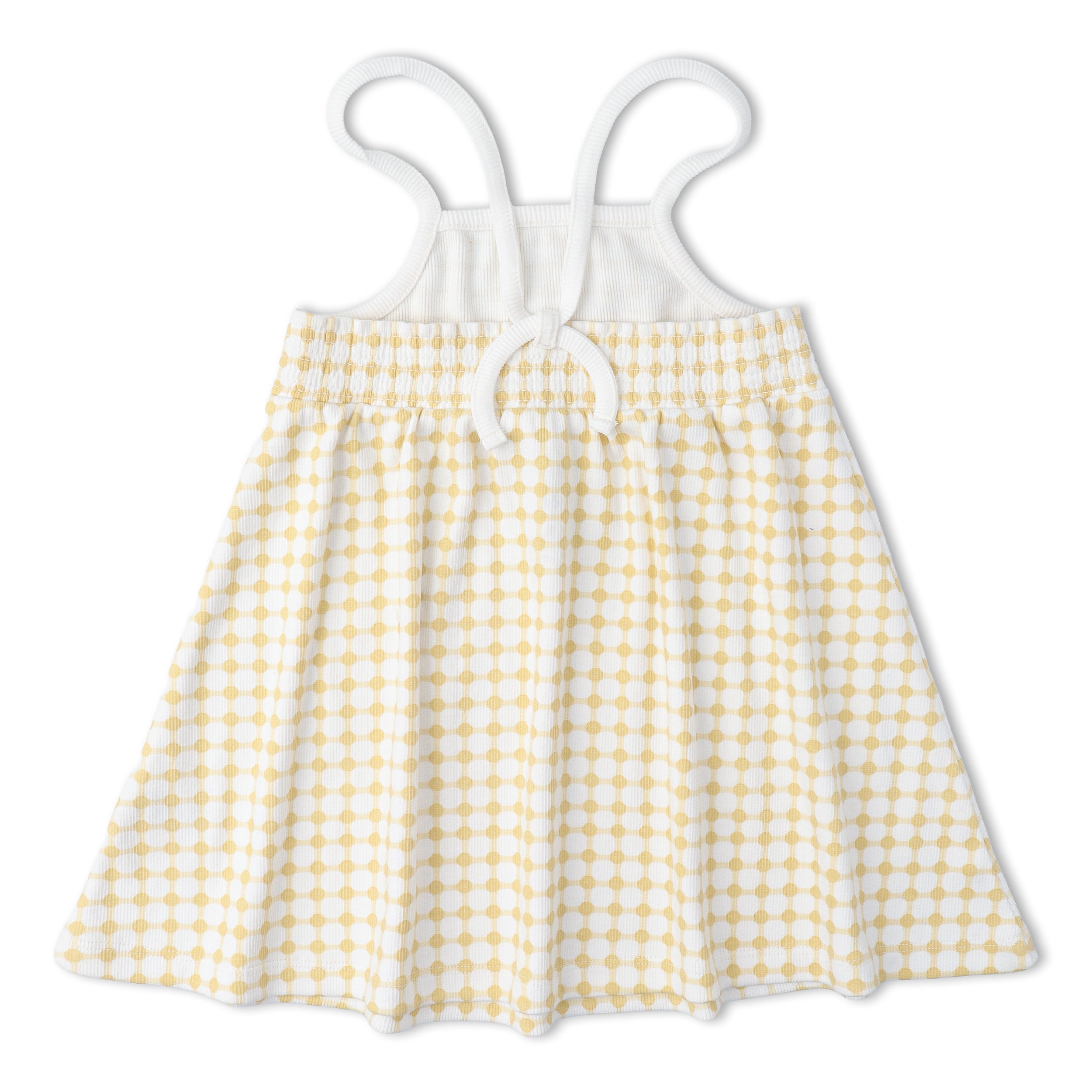 Organic Tie-Back Strap Dress - Dotty Gingham - Aaria Tees Aaria Tees