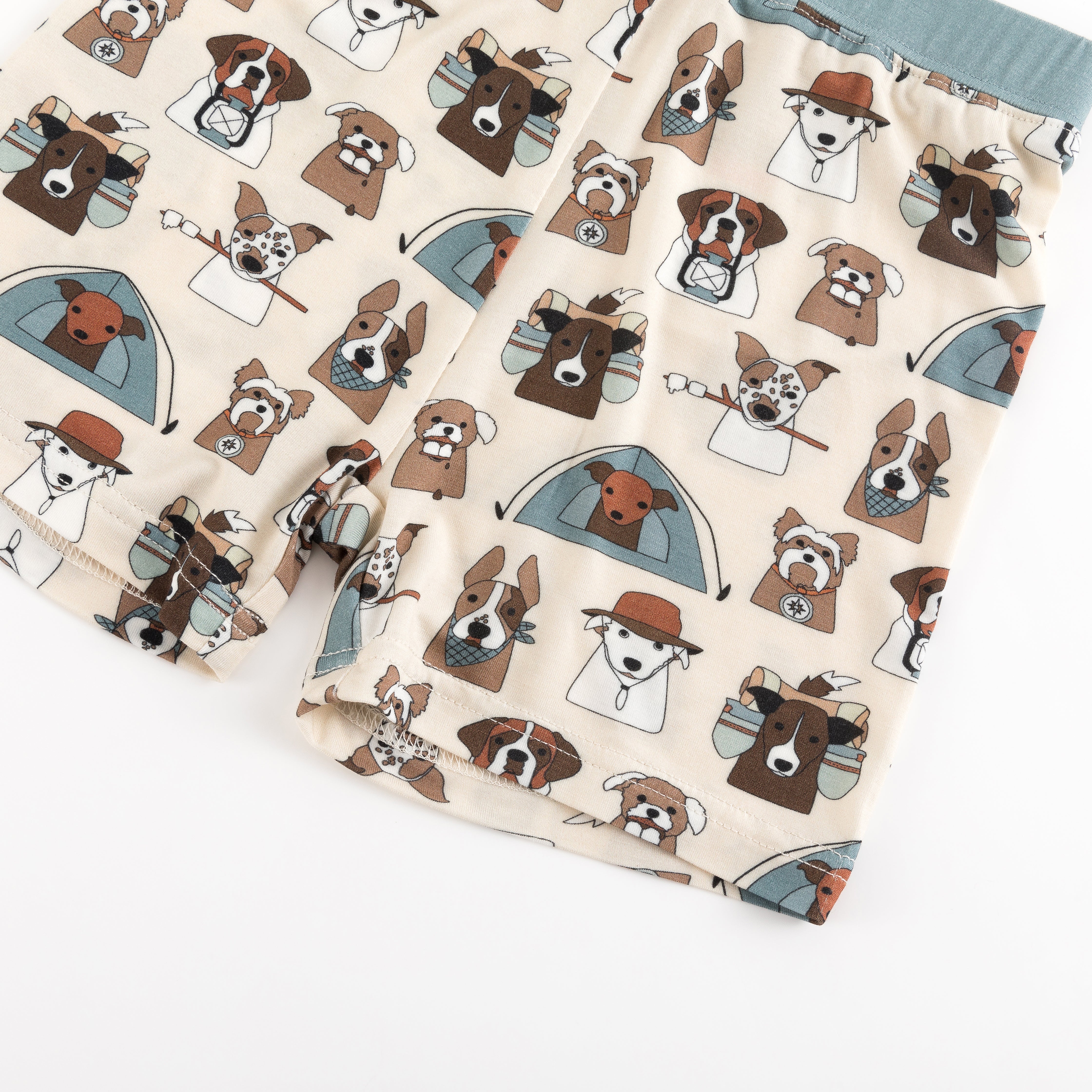 Camp Paws (Short PJ Set) - Blue - Aaria Tees Aaria Tees