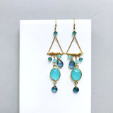 Blue Chandie Earrings Aaria Tees