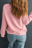 Pink Just PRAY Unique Letter Graphic Round Neck Pullover Sweatshirt Aaria Tees