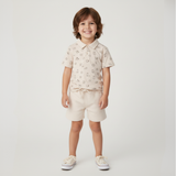 Organic Collar Tee & Shorts Set - Rodeo - Aaria Tees Aaria Tees