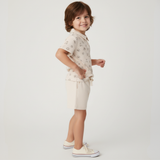 Organic Collar Tee & Shorts Set - Rodeo - Aaria Tees Aaria Tees
