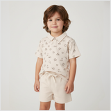 Organic Collar Tee & Shorts Set - Rodeo - Aaria Tees Aaria Tees