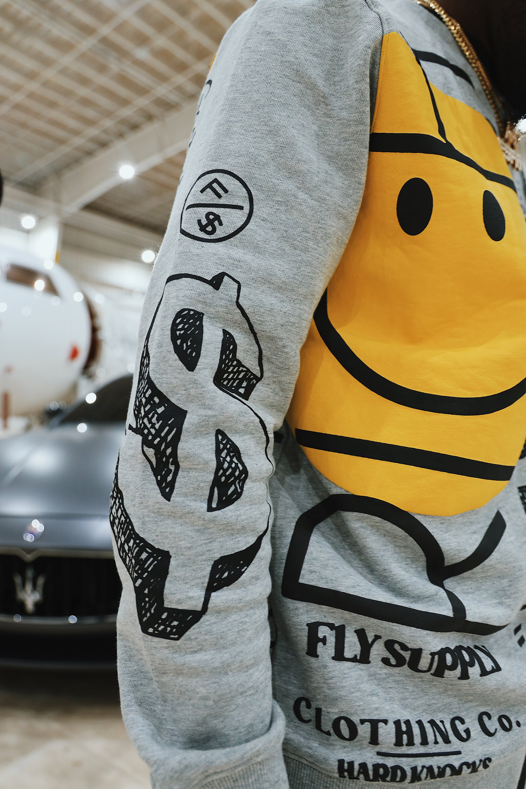 New Rich Crewneck Sweater (Heather Grey) - Aaria Tees Aaria Tees