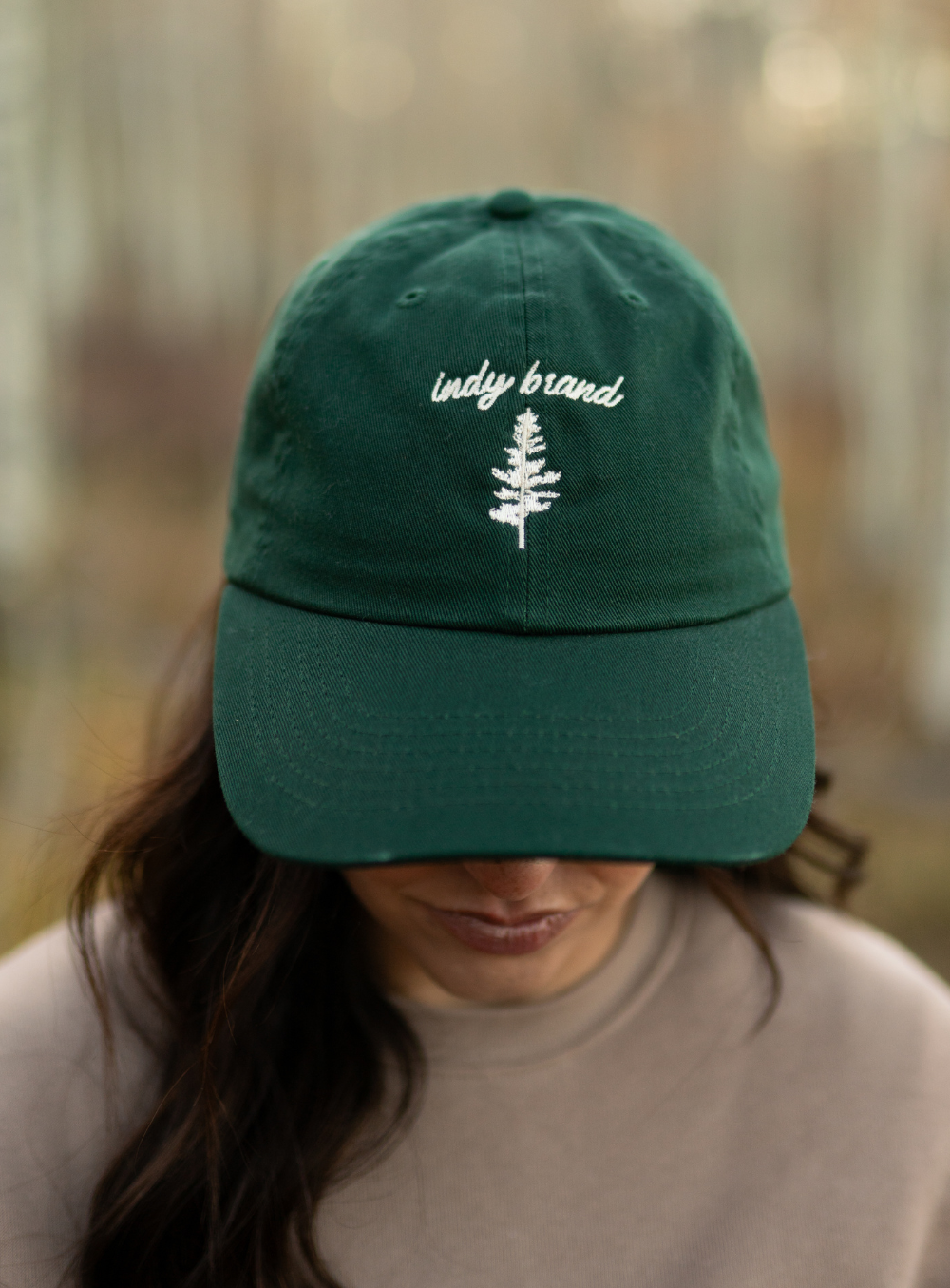 Tree logo dad cap-forest green - Aaria Tees