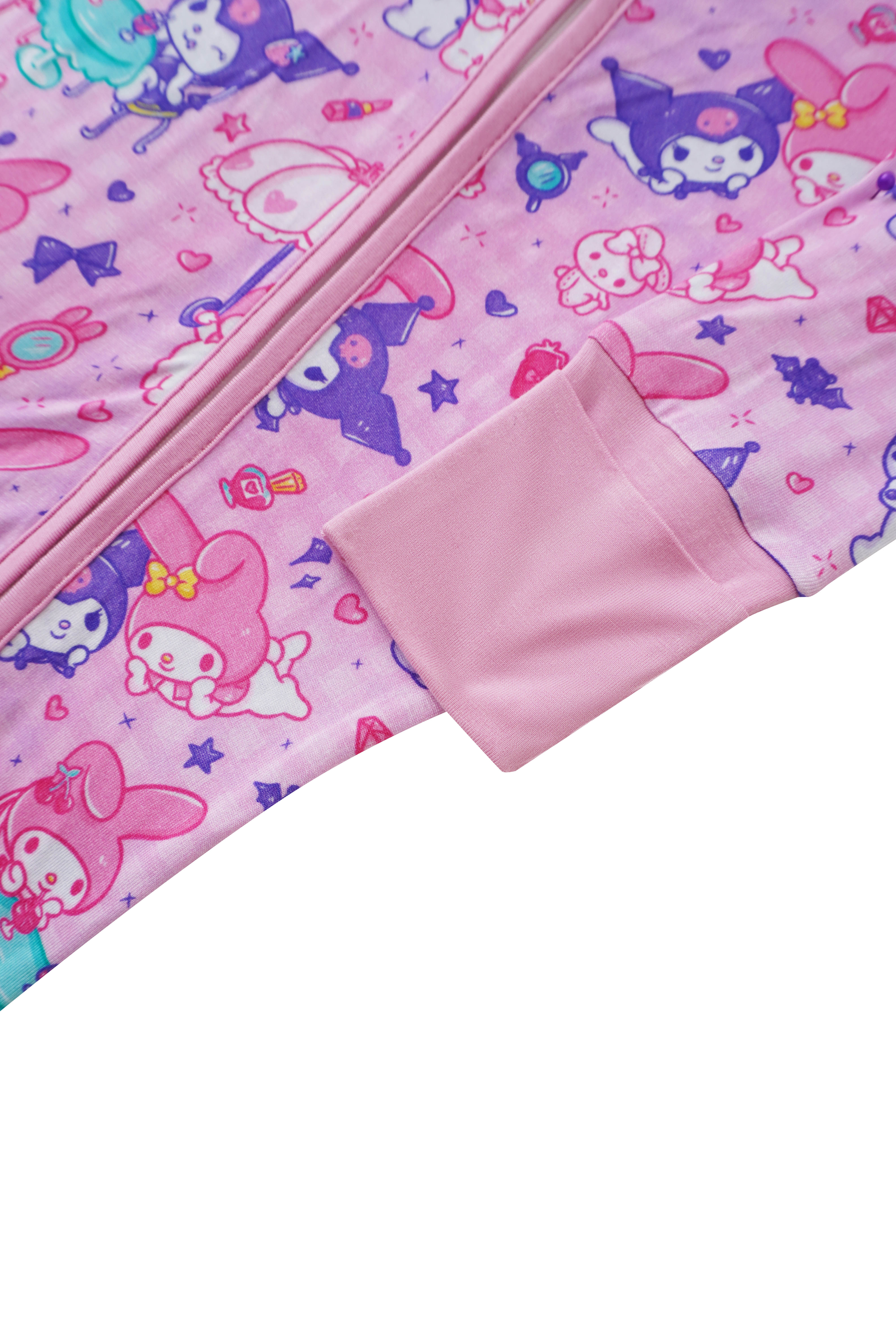 PoshTOT Sanrio Kuromi Bamboo Baby Convertible Zippy Romper - Aaria Tees Aaria Tees