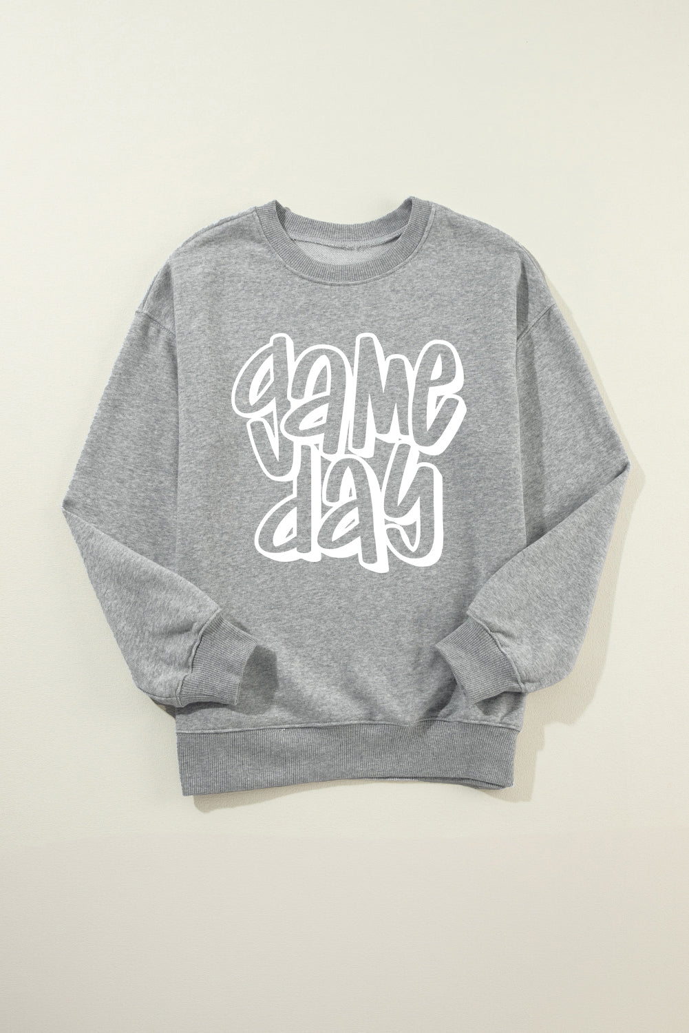 Gray Game Day Crew Neck Sweatshirt - Aaria Tees Aaria Tees