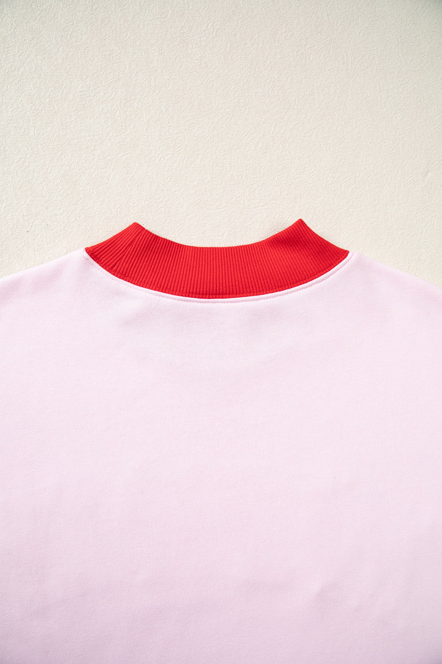 Pink Polka Dot Letter Graphic Colorblock Tunic Sweatshirt - Aaria Tees Aaria Tees