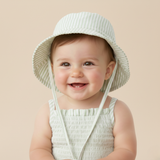 Organic Bucket Sun Hat - Basil Stripes - Aaria Tees Aaria Tees