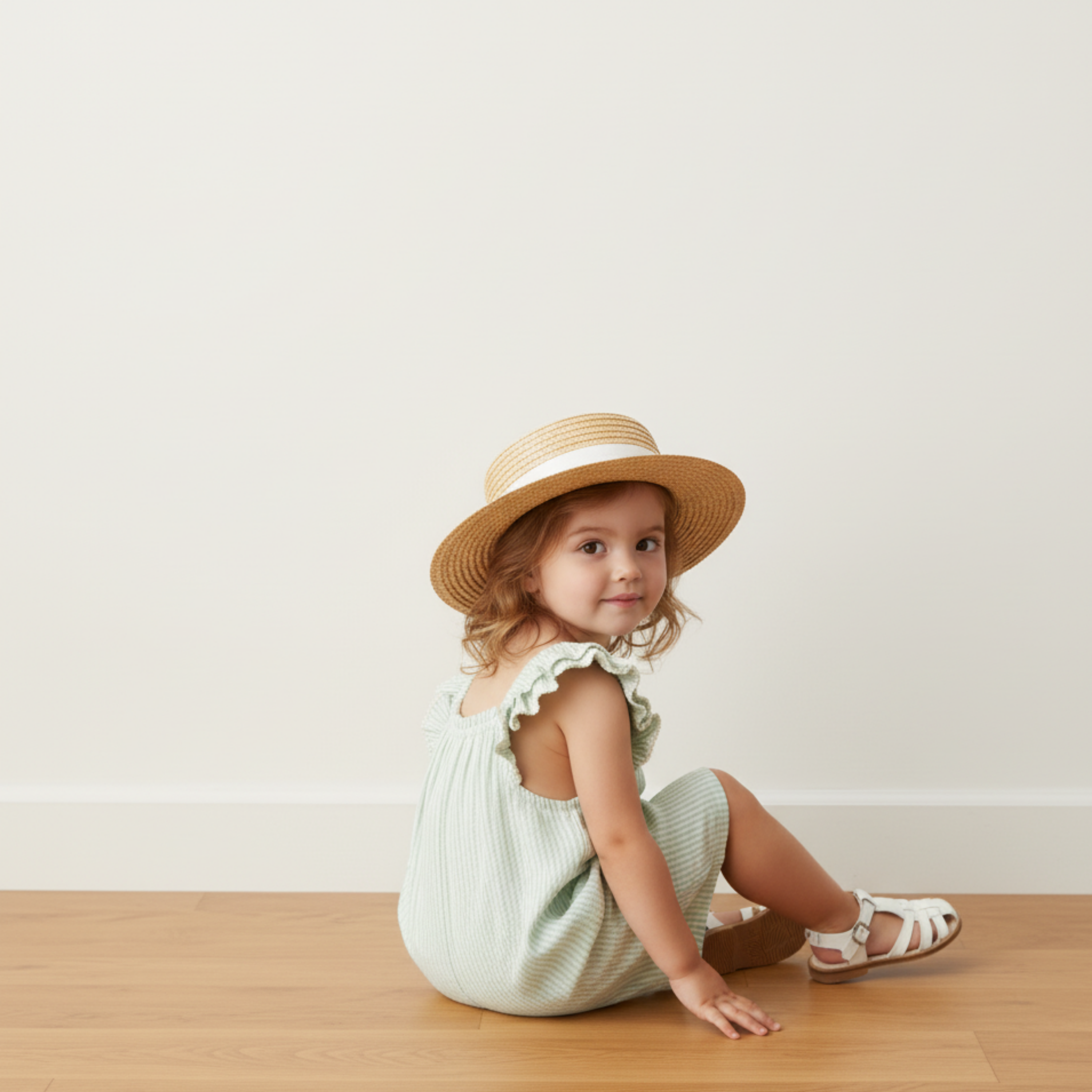 Organic Flutter Jumpsuit - Basil Stripes - Aaria Tees Aaria Tees