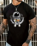 Cartoon Astronaut Shirt for Men – Casual Summer Streetwear Tee - Aaria Tees Aaria Tees