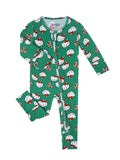PoshTOT Sanrio Hello Kitty Green Bamboo Baby Convertible Zippy Romper - Aaria Tees Aaria Tees