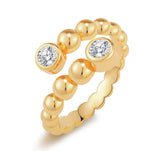 Skylar Bezel Beaded Ring Aaria Tees
