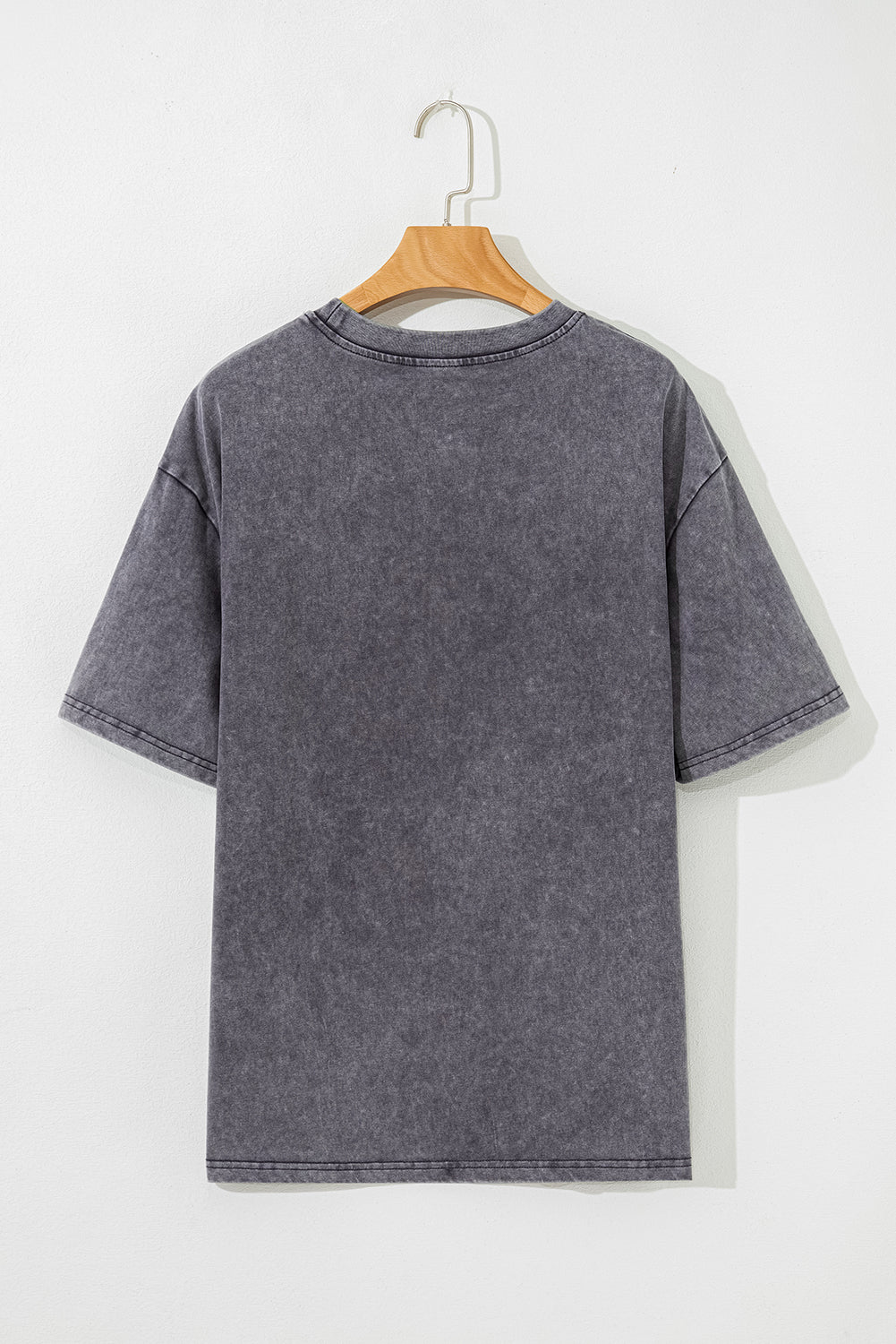 Medium Grey TEXAS Steer Head Graphic Mineral Wash Oversized T Shirt - Aaria Tees Aaria Tees