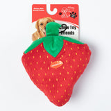 Strawberry Squeaker Dog Toy - Aaria Tees Aaria Tees