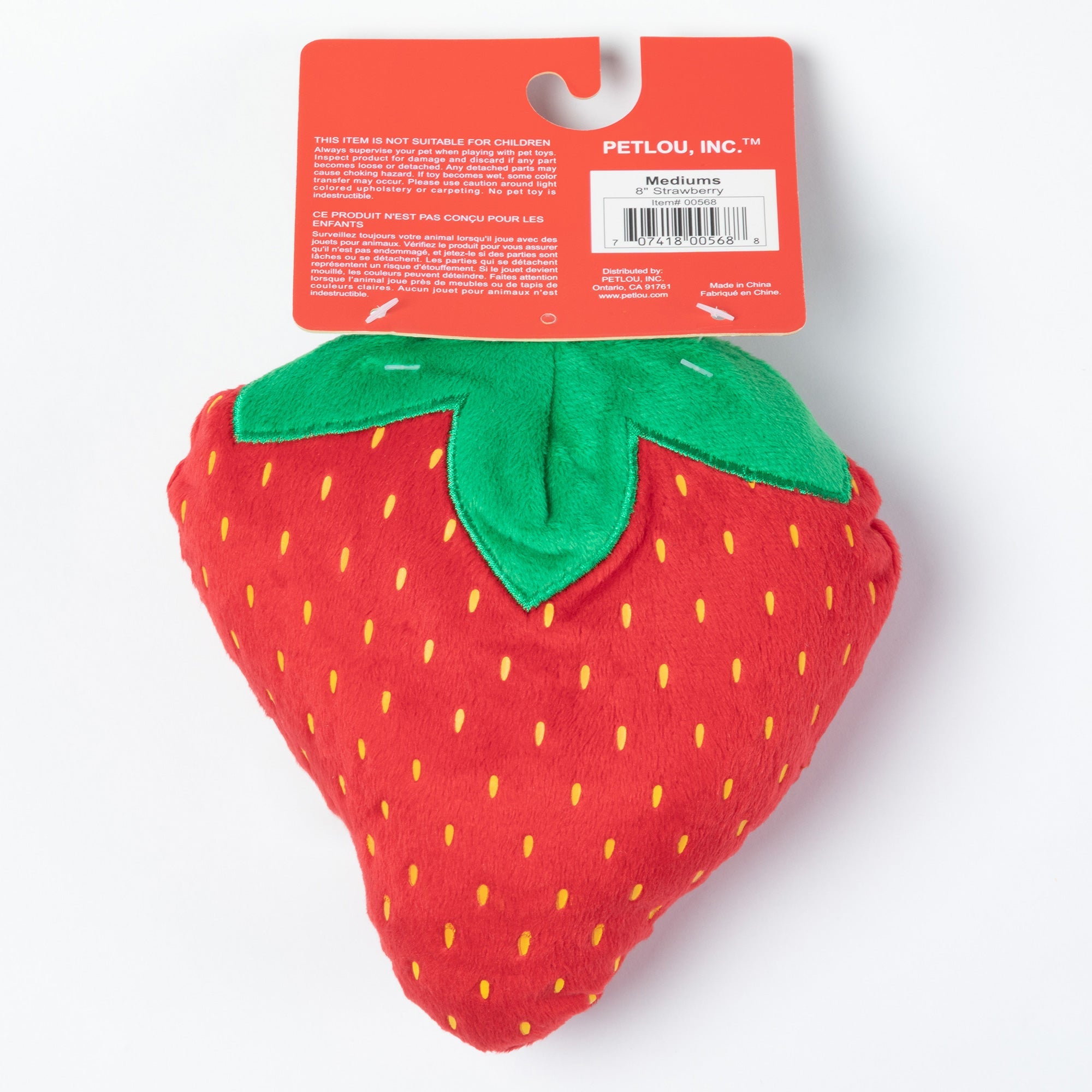 Strawberry Squeaker Dog Toy - Aaria Tees Aaria Tees