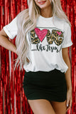 White LOVE Like Jesus Graphic Crew Neck Tee Aaria Tees
