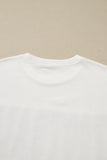 White FOOTBALL 3D Letter Graphic Crew Neck Sweatshirt Aaria Tees