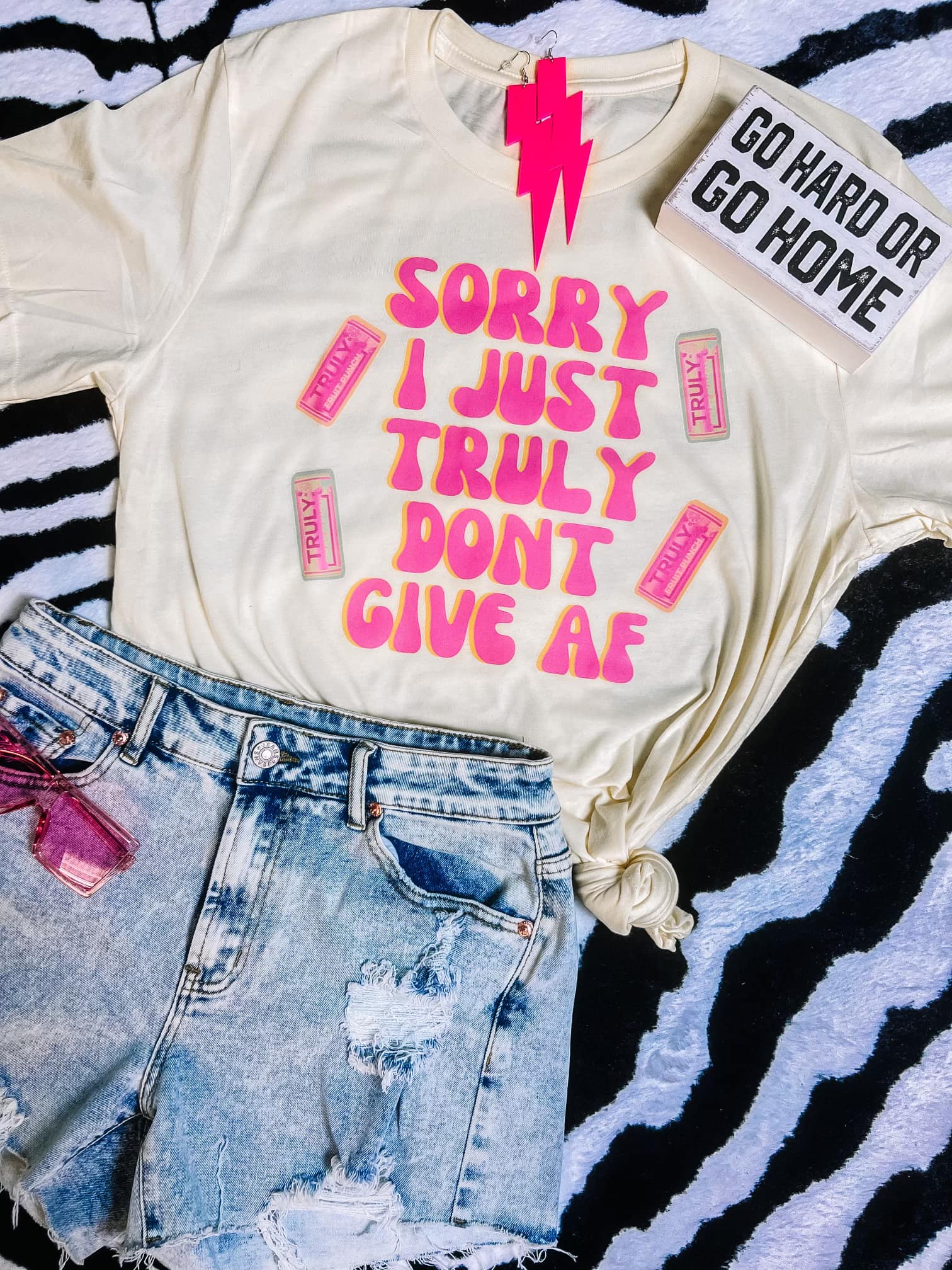 Sorry, I Truly Don't Give AF Western Graphic Tee - Aaria Tees Aaria Tees