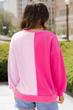 Pink Color Block Sequined Cowgirl Boots Graphic Sweatshirt - Aaria Tees Aaria Tees
