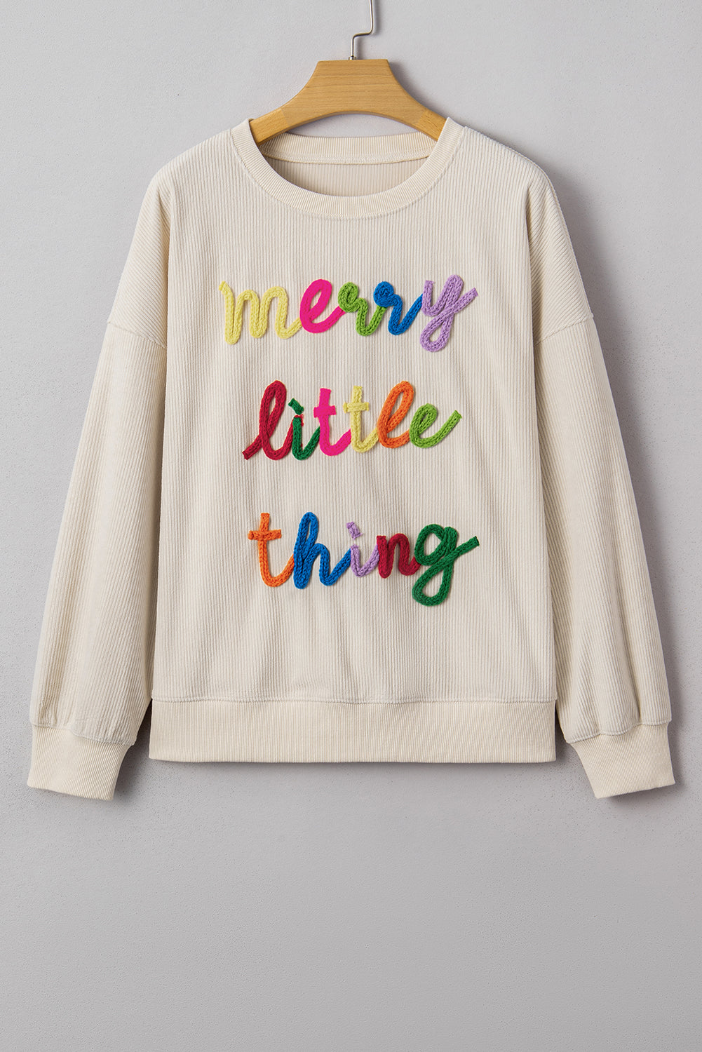 Sylevi Graphic Ribbed Loose Sweatshirt - Aaria Tees Aaria Tees