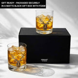 Gold Stag Deer Whiskey Glasses Aaria Tees