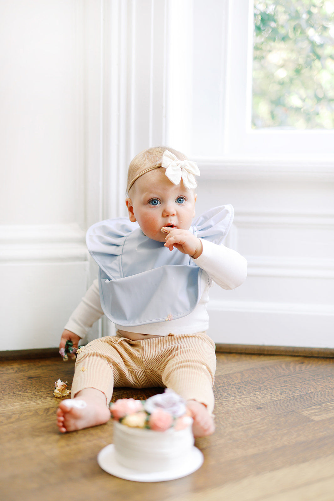 Sky Ruffle Angel Bib - Aaria Tees Aaria Tees