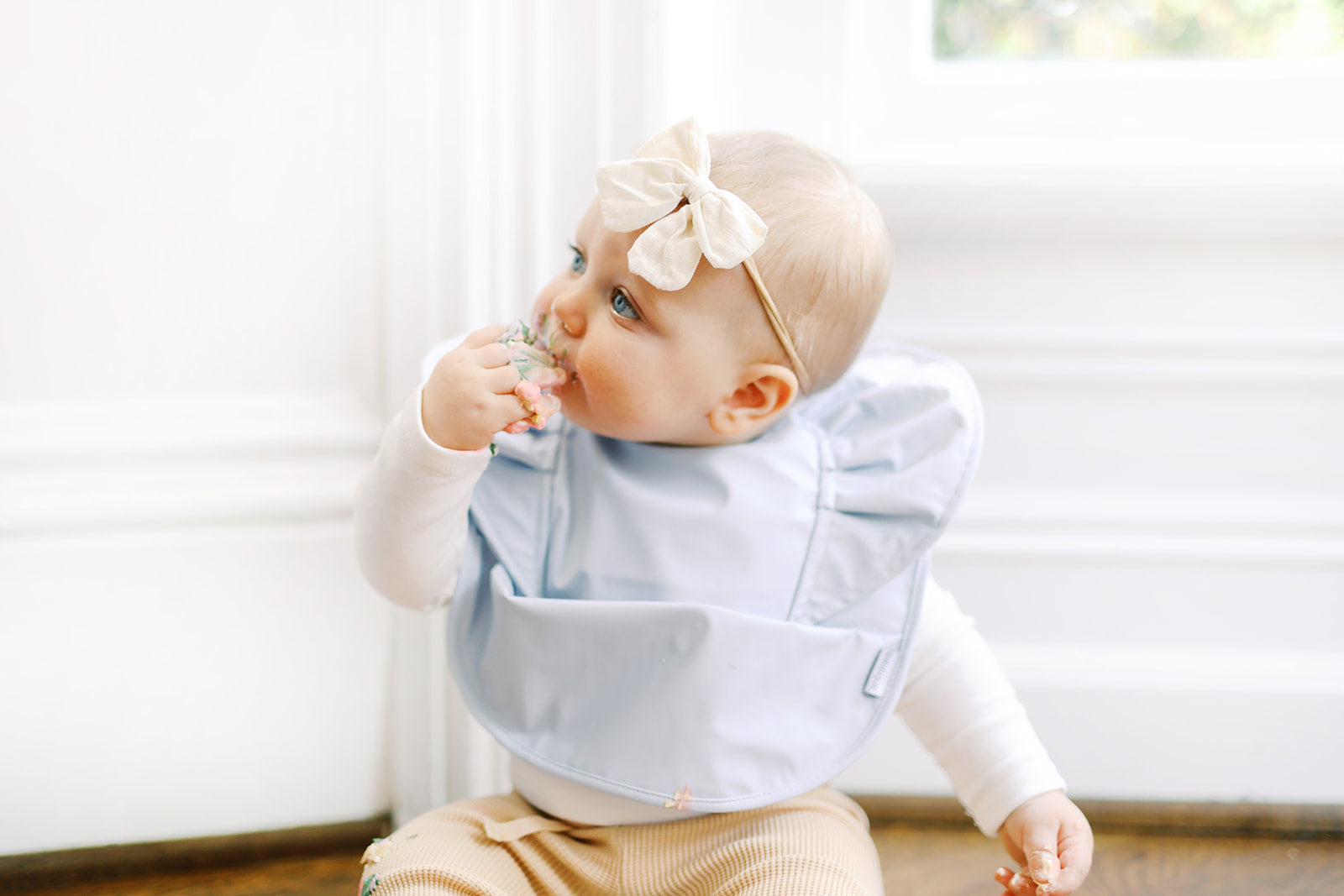 Sky Ruffle Angel Bib - Aaria Tees Aaria Tees