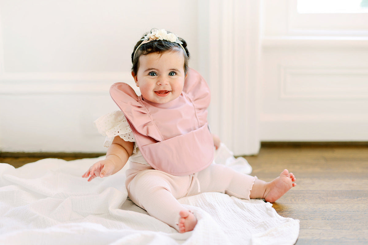 Peony Ruffle Angel Bib - Aaria Tees