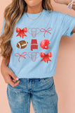 Light Blue Alabama Game Day Rugby Graphic T Shirt Aaria Tees