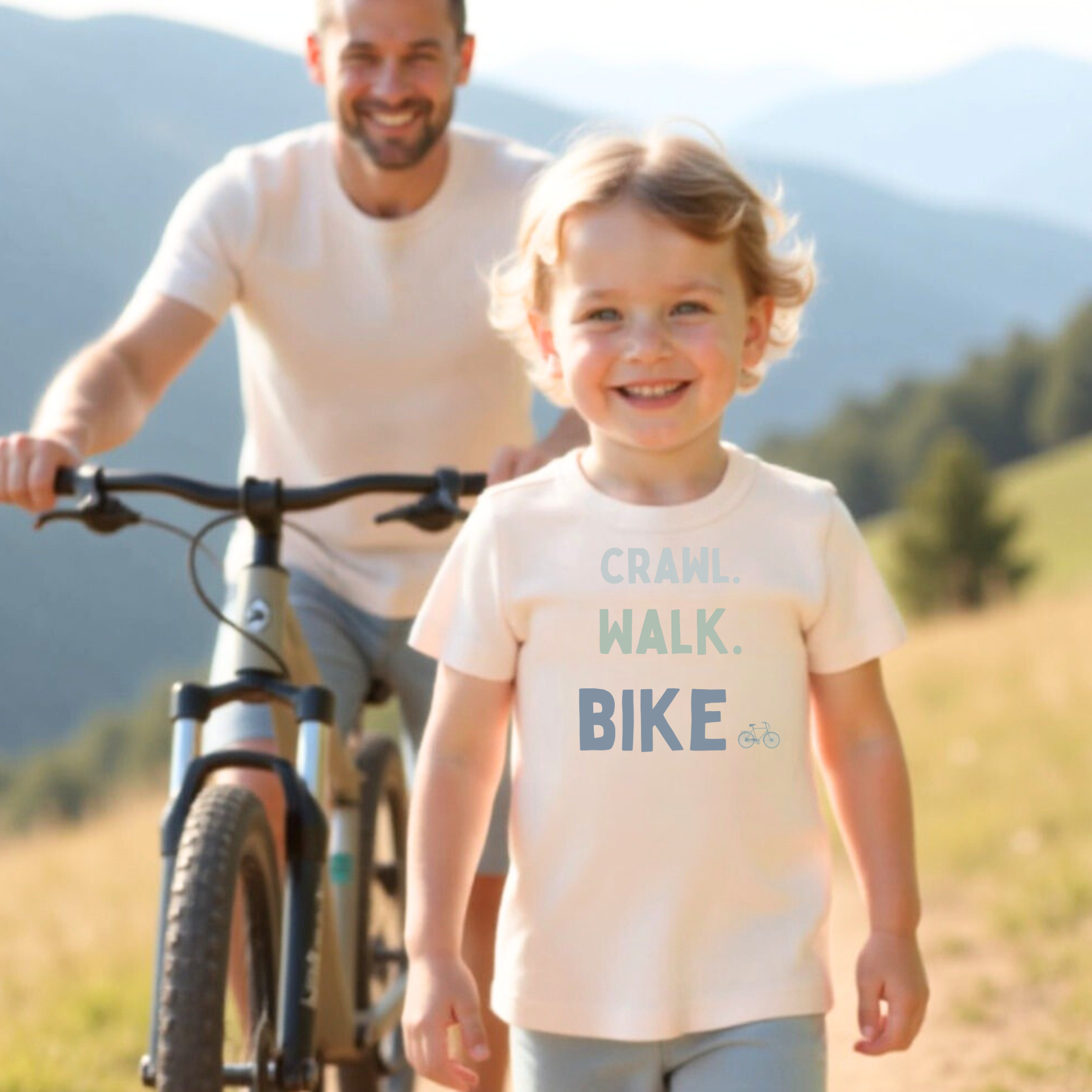 graphic tee | crawl walk bike - Aaria Tees Aaria Tees