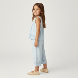 Organic Eyelet Top And Pant Set - Light Blue Eyelet - Aaria Tees Aaria Tees