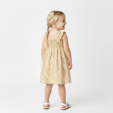 Organic Smocked Sundress - Yellow Blossom - Aaria Tees Aaria Tees