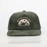 Green Rivers corduroy SnapBack hat for toddlers and youth Aaria Tees