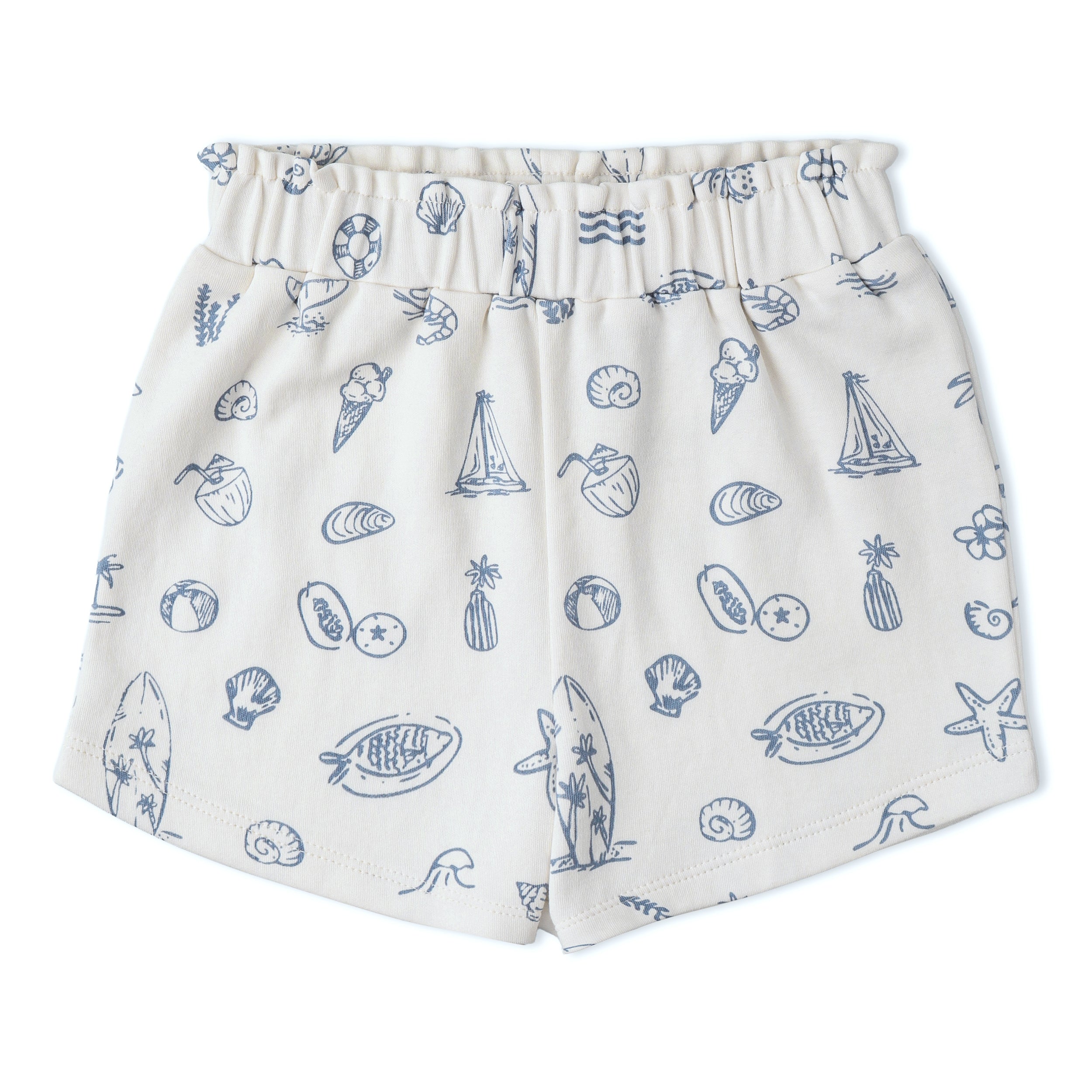 Organic Drop Shoulder Tee & Shorts Set - Coastal - Aaria Tees Aaria Tees
