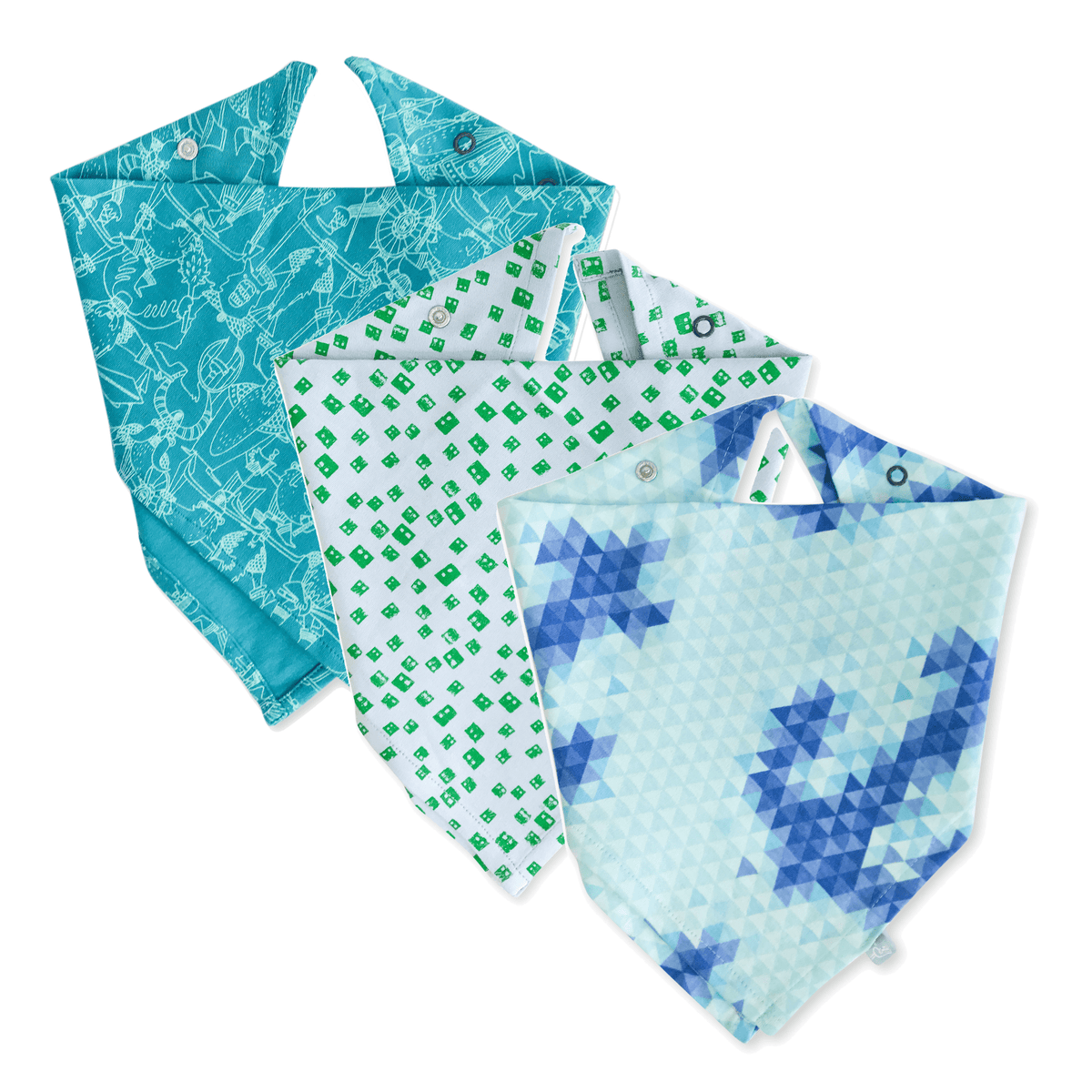 3pc lovie bib set | anchor - Aaria Tees