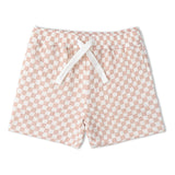 Organic Shirt & Shorts Set - Brick Checks - Aaria Tees Aaria Tees
