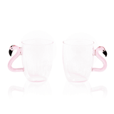 3D Flamingo Glass Mugs Aaria Tees
