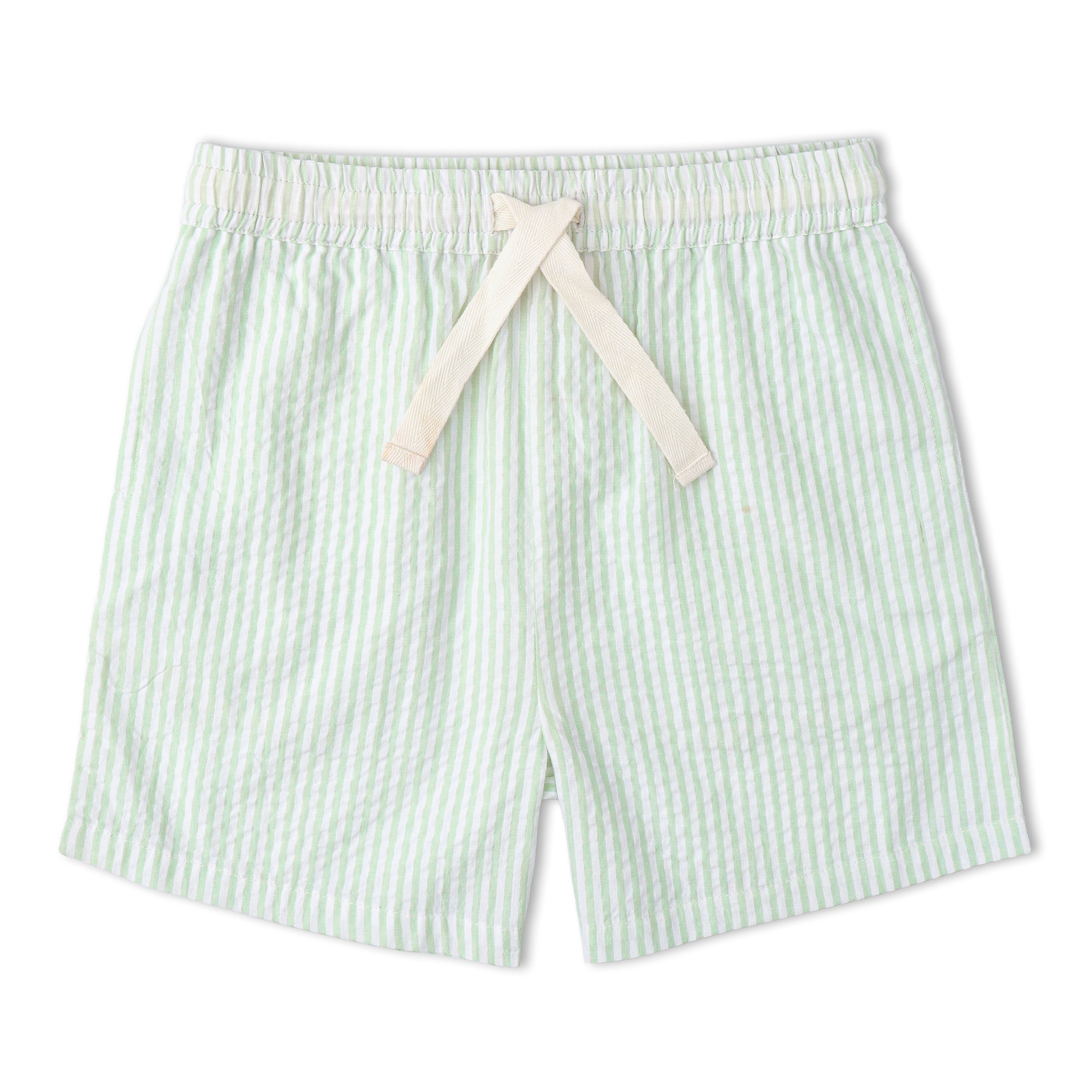 Organic Shirt & Shorts Set - Basil Stripes - Aaria Tees Aaria Tees