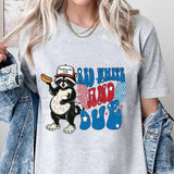 "Red, White, and Due" 4th of July Pregnancy Announcement T-Shirt – Funny American Mama Graphic Tee, Premium 100% Cotton Maternity Reveal Top, Soft Lived-In Heavyweight Patriotic Shirt, Made in USA - Aaria Tees Aaria Tees