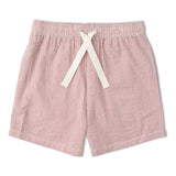 Organic Shirt & Shorts Set - Coral Stripes - Aaria Tees Aaria Tees