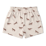 Organic Drop Shoulder Tee & Shorts Set - Horses - Aaria Tees Aaria Tees