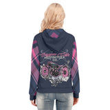 Plaid Girl Women's Zip Up Hoodie | Virginia City Motorcycle Company - Aaria Tees Aaria Tees