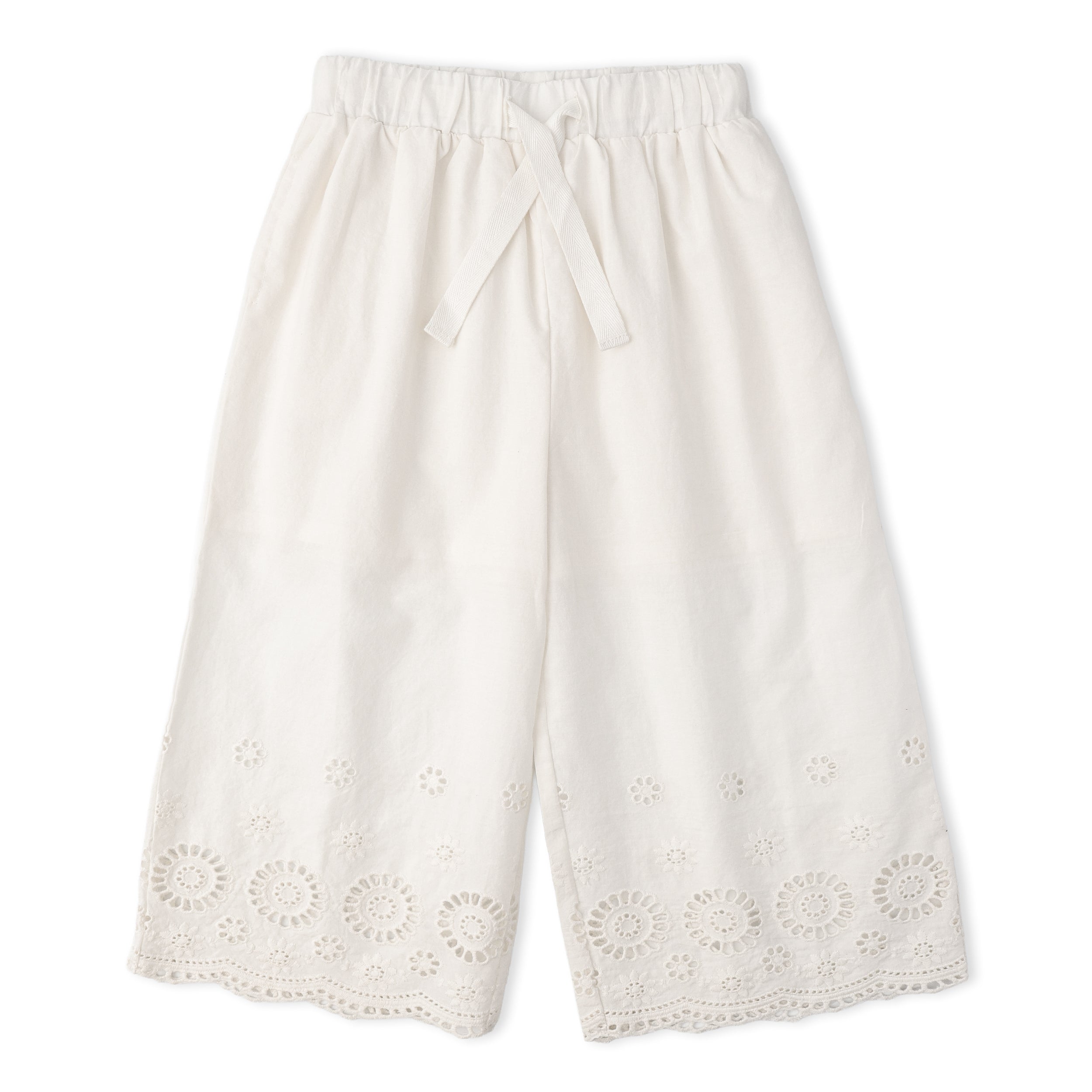 Organic Eyelet Top And Pant Set - Ivory Eyelet - Aaria Tees Aaria Tees