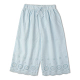 Organic Eyelet Top And Pant Set - Light Blue Eyelet - Aaria Tees Aaria Tees