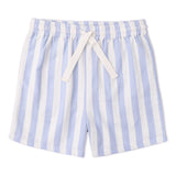 Organic Shirt & Shorts Set - Blue Stripes - Aaria Tees Aaria Tees