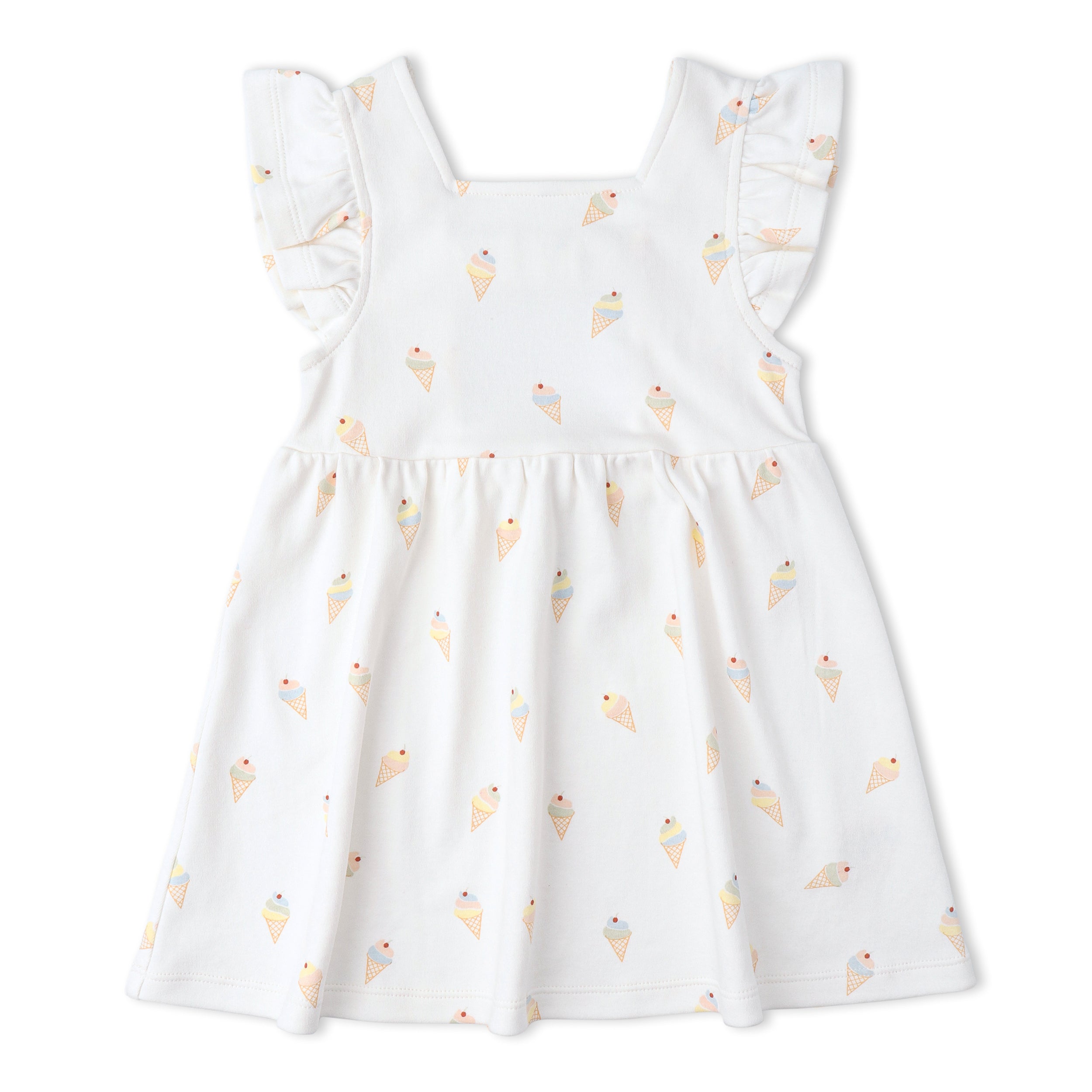 Organic Cutout Back Dress - Ice Cream - Aaria Tees Aaria Tees