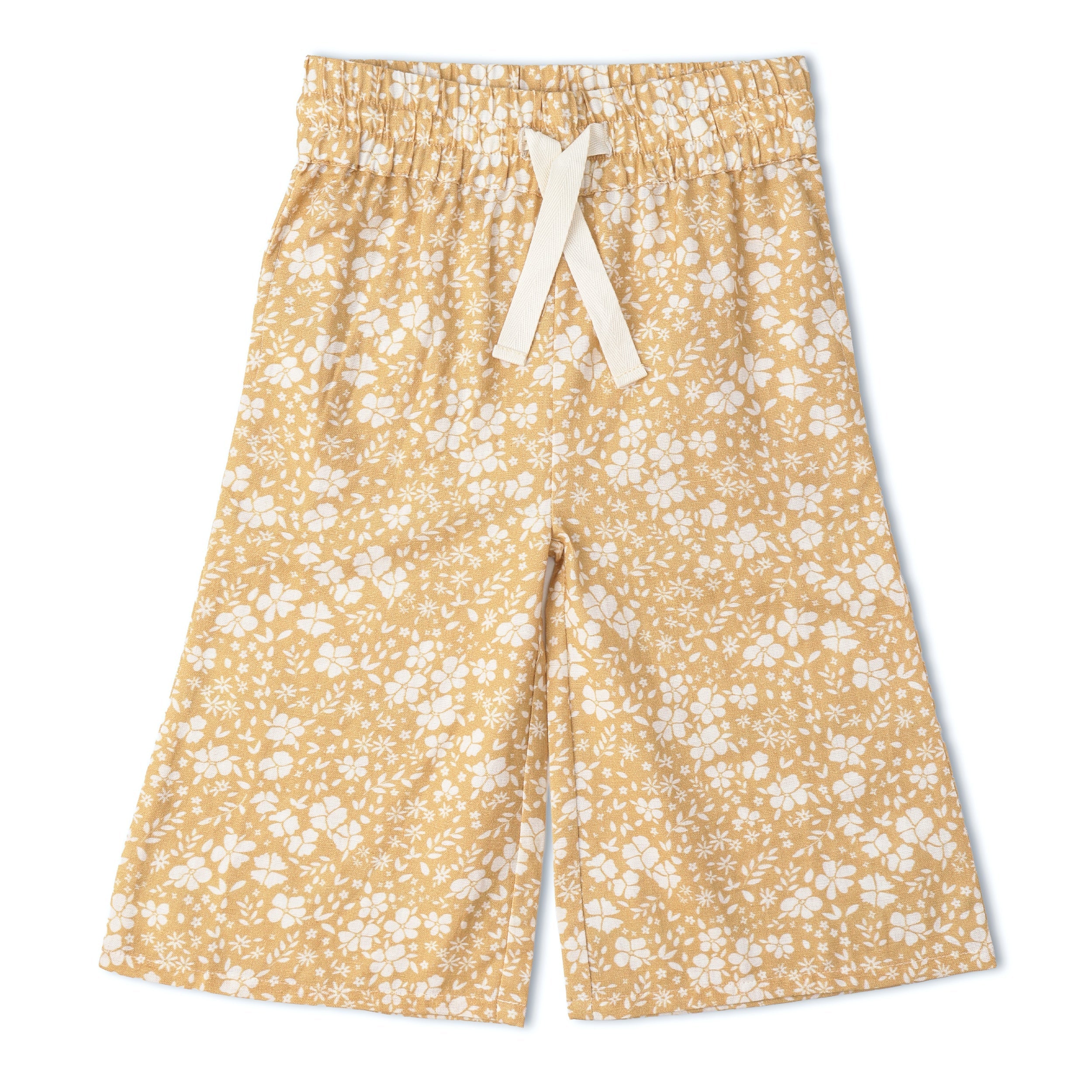 Organic Ruffle Top & Pants Set - Yellow Blossom - Aaria Tees Aaria Tees