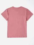 Graphic Round Neck Short Sleeve T-Shirt Aaria Tees